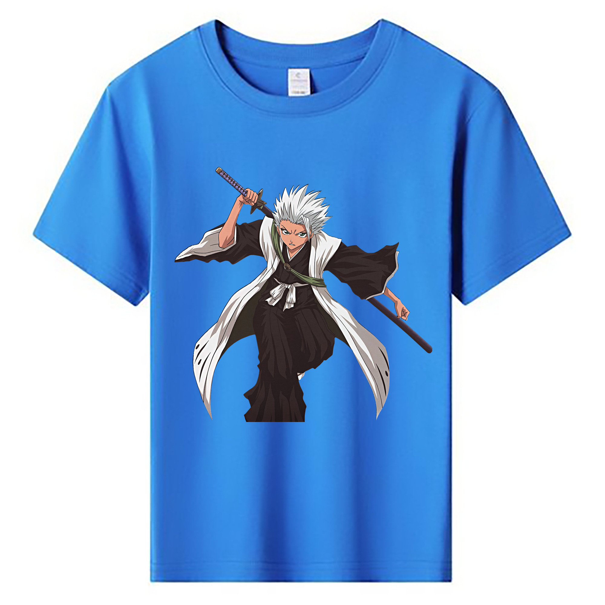 （画像用） ブリーチ 日番谷冬獅郎（ひつがや とうしろう） BLEACH Hitsugaya Toushirou 綿100％キッズTシャツ（フロントプリント）